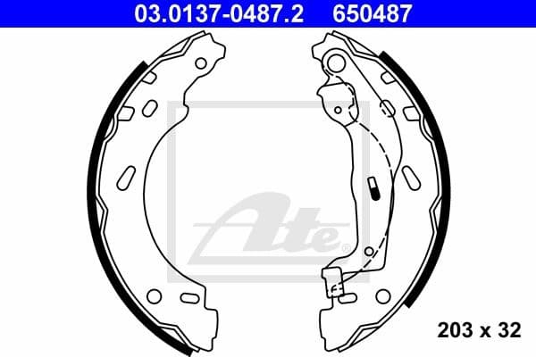 Brake Shoe Set 03.0137-0487.2