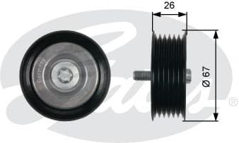 Deflection/Guide Pulley, V-ribbed belt DriveAlign™ T36438
