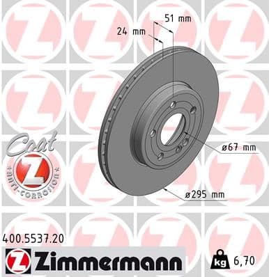 Brake Disc COAT Z 400.5537.20