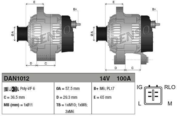 Alternator DAN1012 - image 3