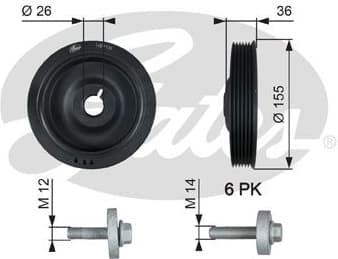 Belt Pulley, crankshaft DriveAlign™ TVD1126A