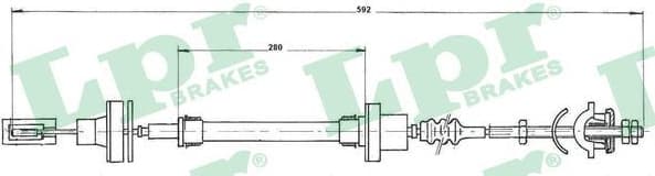 Cable Pull, clutch control C0272C