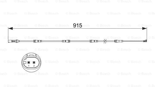 Warning Contact, brake pad wear 1 987 473 509