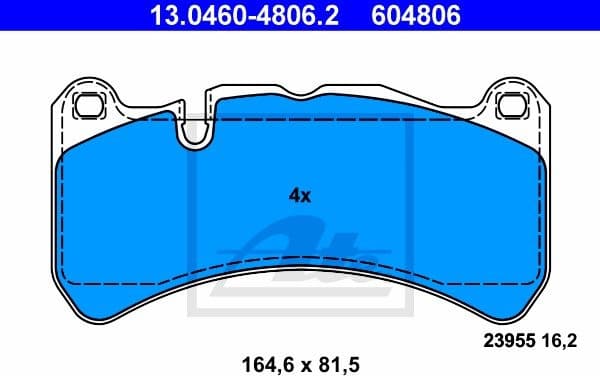 Brake Pad Set, disc brake 13.0460-4806.2