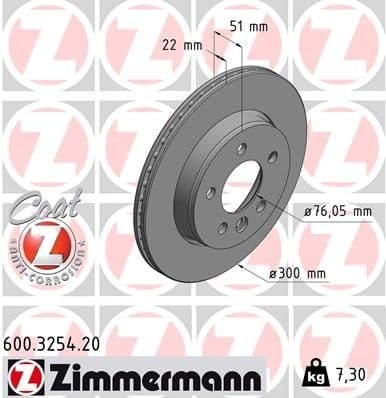 Brake Disc COAT Z 600.3254.20