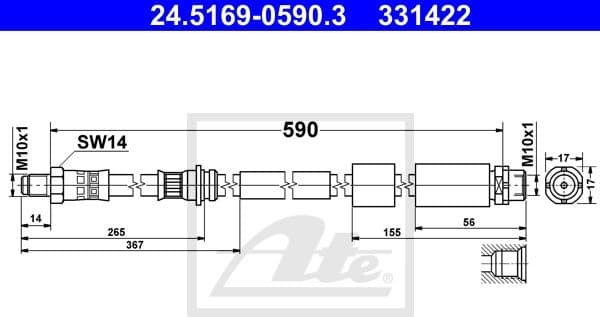 Brake Hose 24.5169-0590.3