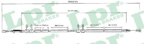 Cable Pull, parking brake C0989B