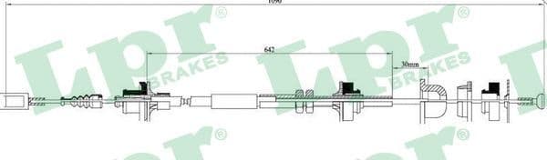 Cable Pull, clutch control C0058C