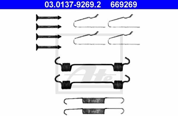 Accessory Kit, parking brake shoes 03.0137-9269.2