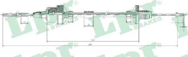 Cable Pull, clutch control C0122C