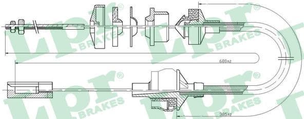 Cable Pull, clutch control C0164C