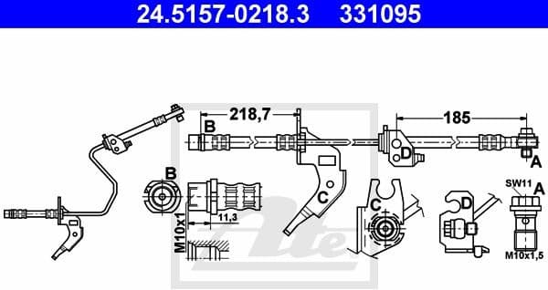 Brake Hose 24.5157-0218.3