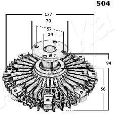 Clutch, radiator fan 36-05-504 - image 3