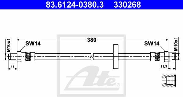 Brake Hose 83.6124-0380.3