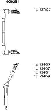 Ignition Cable Kit 600/251