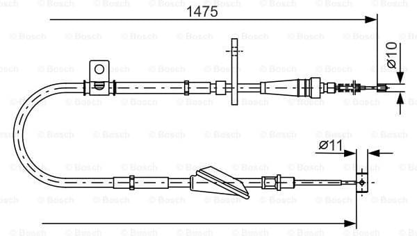 Cable Pull, parking brake 1 987 482 211
