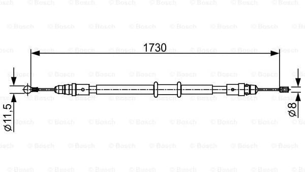 Cable Pull, parking brake 1 987 482 549