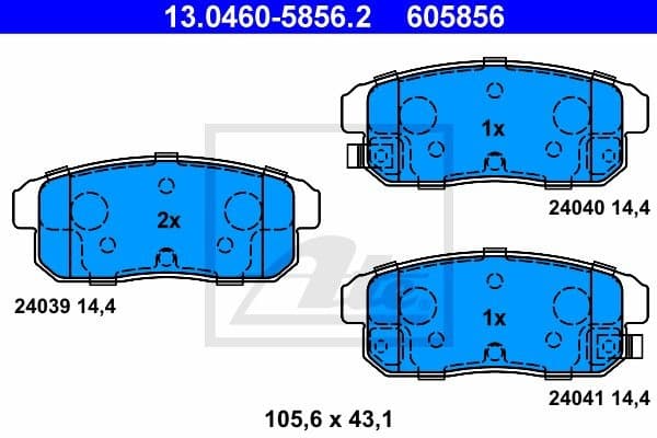 Brake Pad Set, disc brake 13.0460-5856.2