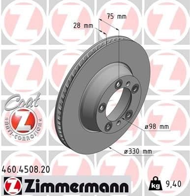 Brake Disc COAT Z 460.4508.20
