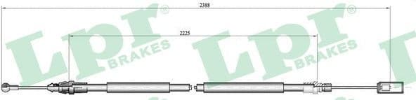 Cable Pull, parking brake C0213B
