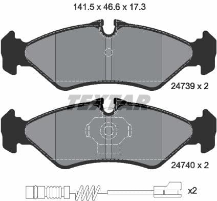 Brake Pad Set, disc brake Q+ 2473901