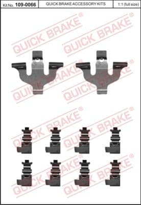 Brake pads accessory kit 109-0066
