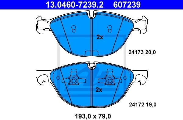 Brake Pad Set, disc brake 13.0460-7239.2
