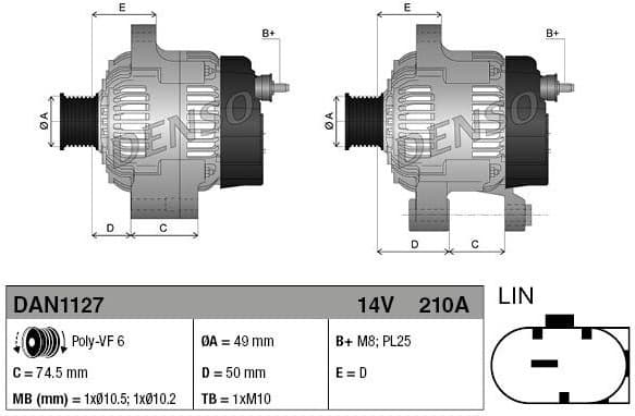 Alternator DAN1127