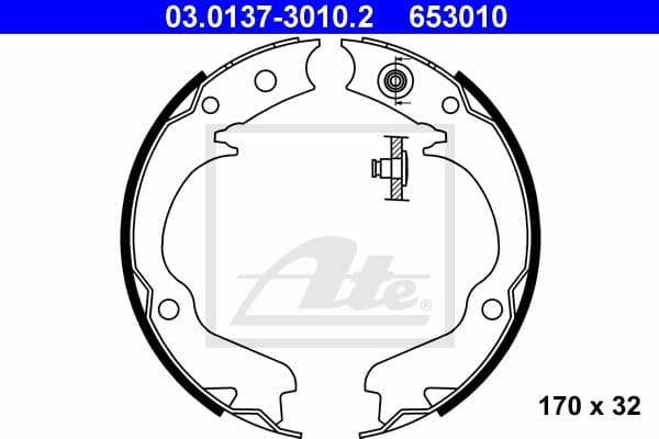 Brake Shoe Set, parking brake 03.0137-3010.2
