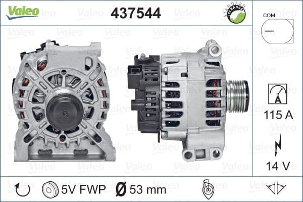 Alternator VALEO RE-GEN REMANUFACTURED 437544