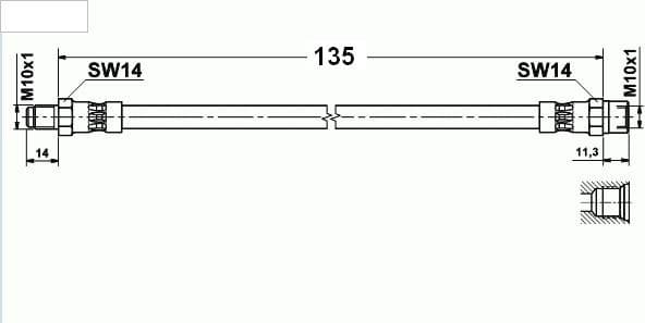 Brake hose front AU21.138