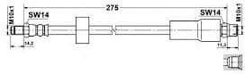 Brake hose rear BW21.123