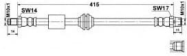 Brake hose rear BW21.131