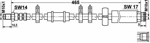 Brake hose front CT21.151