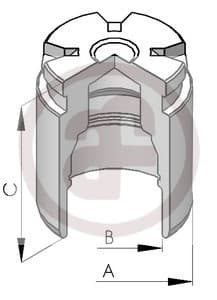 Piston, brake caliper D025120