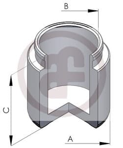 Piston, brake caliper D025128