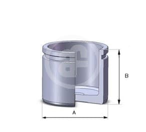 Brake caliper piston front D02533