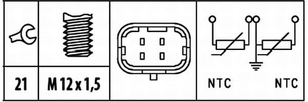 Sensor, coolant temperature 6PT 009 309-581 - image 2