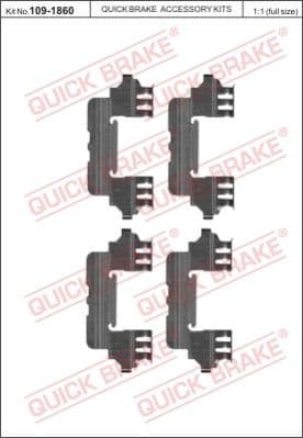 Accessory Kit, disc brake pad 109-1860