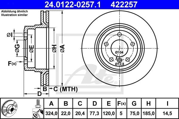 Brake Disc 24.0122-0257.1