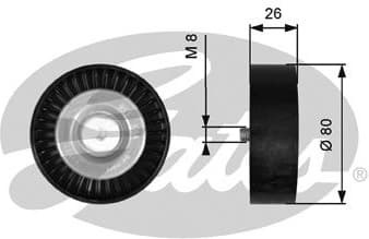 Deflection/Guide Pulley, V-ribbed belt DriveAlign™ T36367