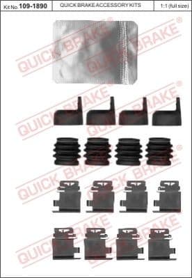 Accessory Kit, disc brake pad 109-1890