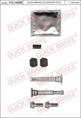 Guide Sleeve Kit, brake caliper 113-1440X