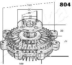 Clutch, radiator fan 36-08-804 - image 3