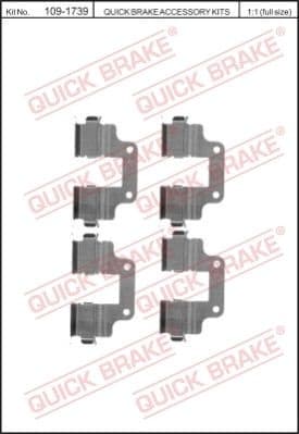 Accessory Kit, disc brake pad 109-1739