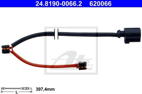 Warning Contact, brake pad wear 24.8190-0066.2