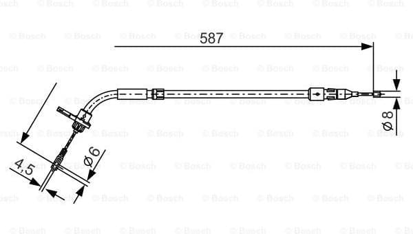 Cable Pull, parking brake 1 987 477 224