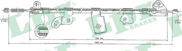 Cable Pull, parking brake C0891B