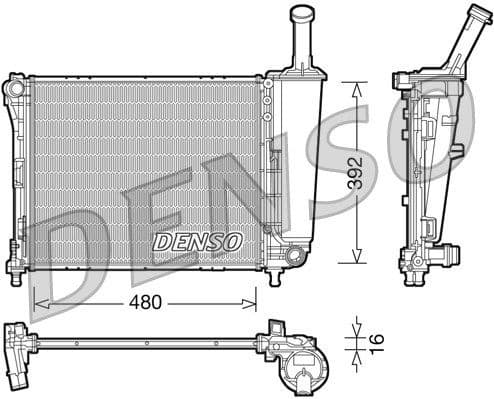 Radiator, engine cooling DRM09088