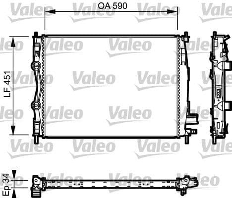 Radiator, engine cooling 735114